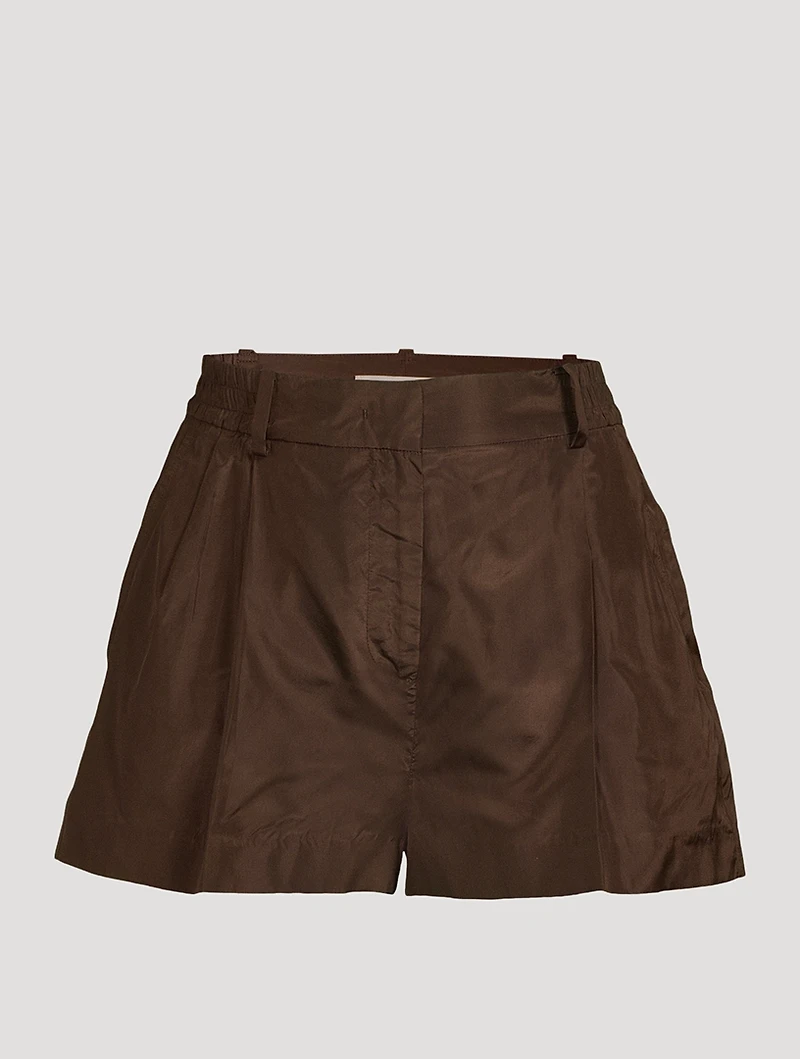 Washed Taffeta Shorts
