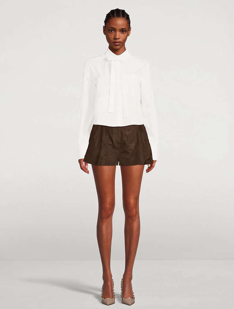 Washed Taffeta Shorts