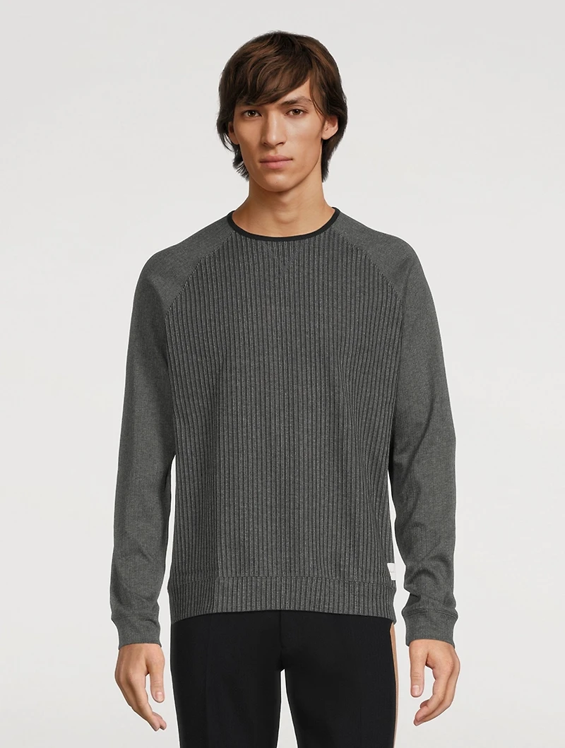 Ribbed Long-Sleeve T-Shirt