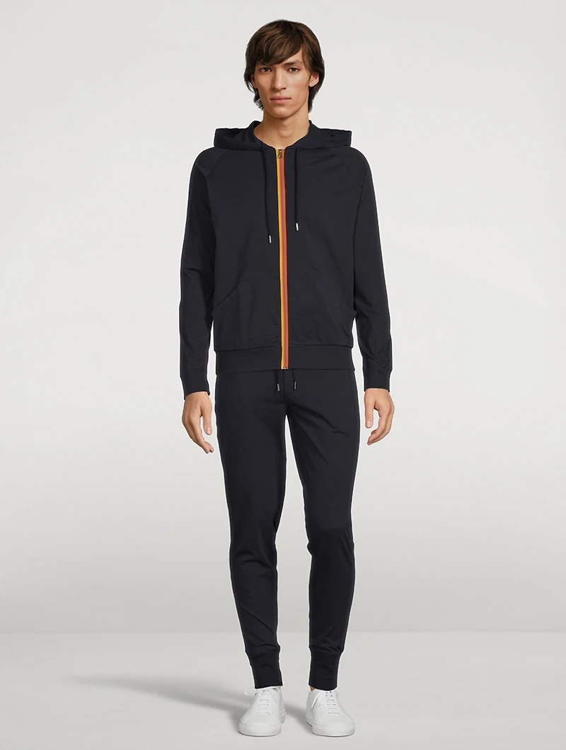 Jersey Cotton Zip Hoodie