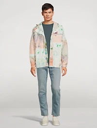 Hooded Anorak Jacket Map Print