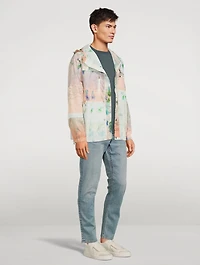 Hooded Anorak Jacket Map Print