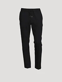 3D Wool-Blend Drawstring Pants