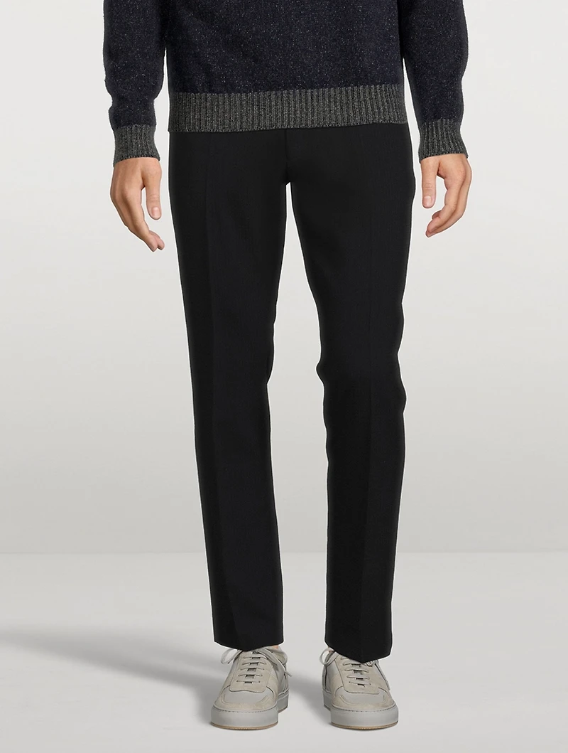 3D Wool-Blend Drawstring Pants
