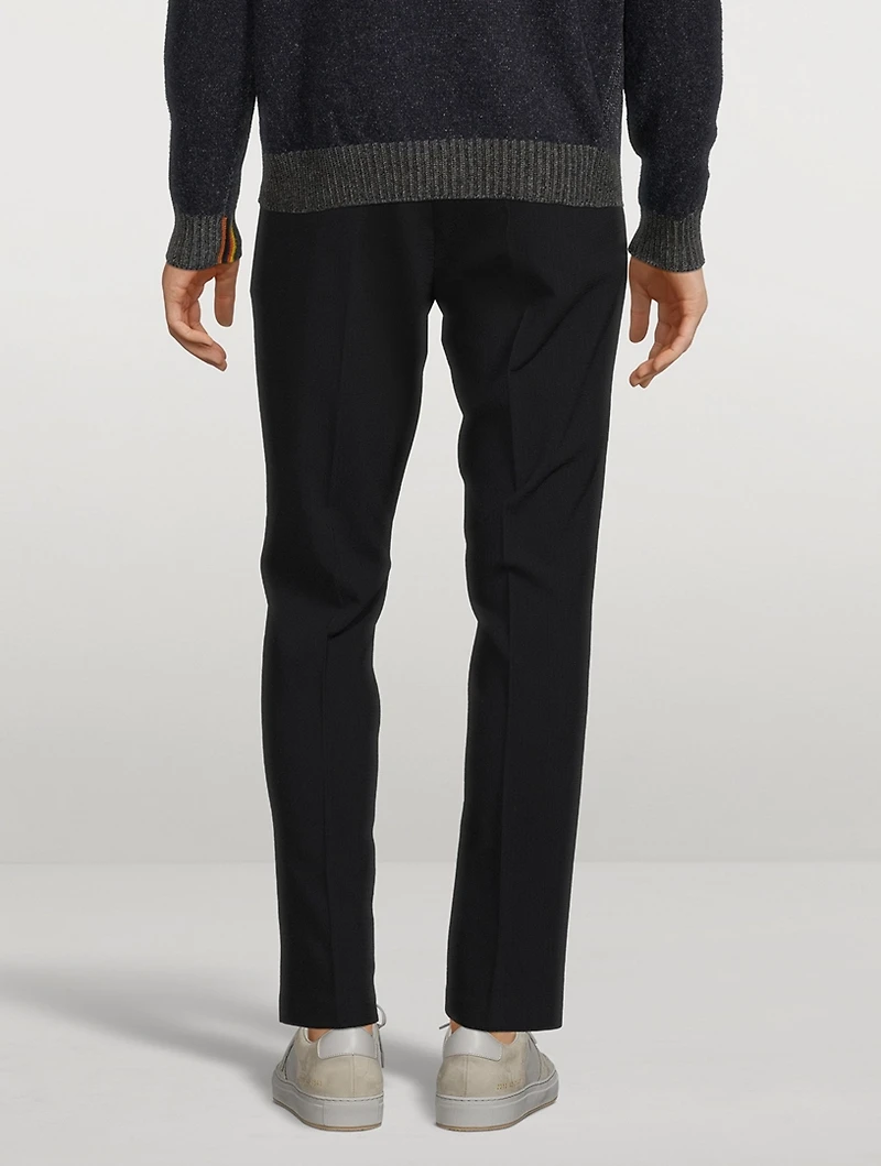 3D Wool-Blend Drawstring Pants