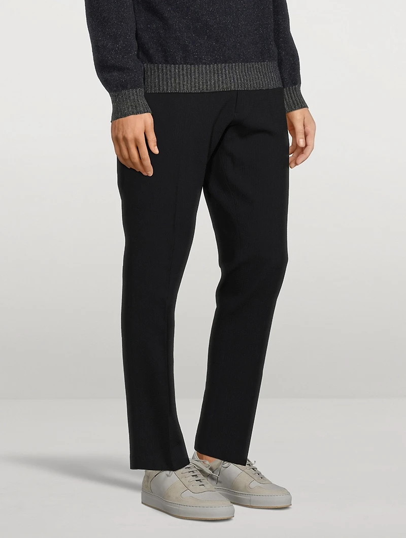 3D Wool-Blend Drawstring Pants