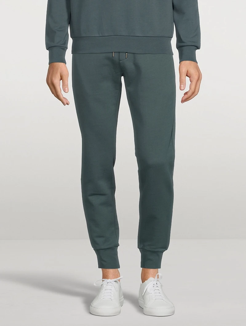 Cotton Jogger Pants With Paint Splatter Logo