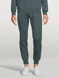 Cotton Jogger Pants With Paint Splatter Logo