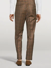 Wool Slim-Fit Pants Check Print