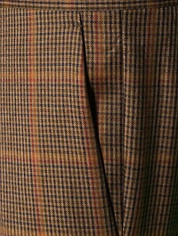 Wool Slim-Fit Pants Check Print