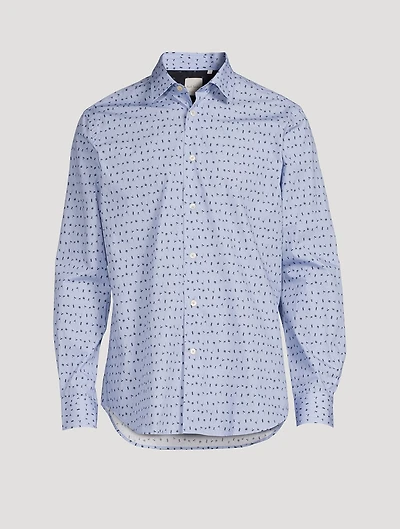 Cotton Tailored Shirt Small Floral Print