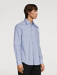 Cotton Tailored Shirt Small Floral Print