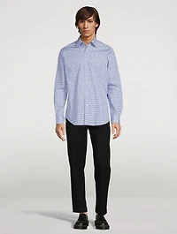 Cotton Tailored Shirt Small Floral Print