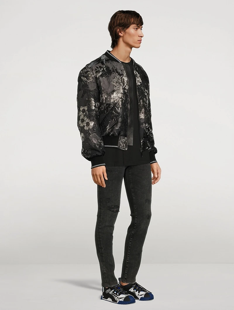 Jacquard Bomber Jacket