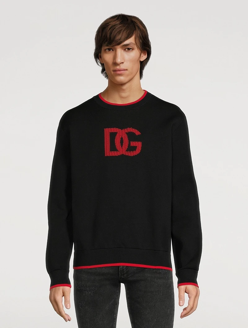 Jacquard Logo Sweater