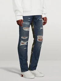 Slim-Fit Jeans With Camo Print