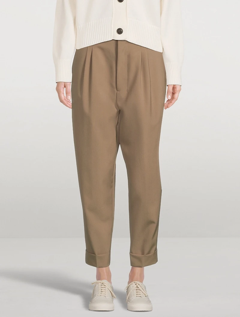Tapered Wool Trousers