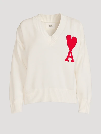 Ami De Cœur Cotton And Wool V-Neck Sweater