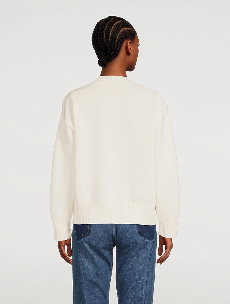 Ami De Cœur Cotton And Wool V-Neck Sweater