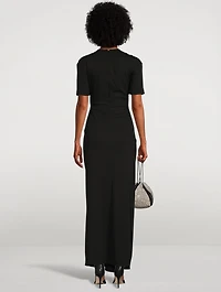 Ruched Multi Panel T-Shirt Dress