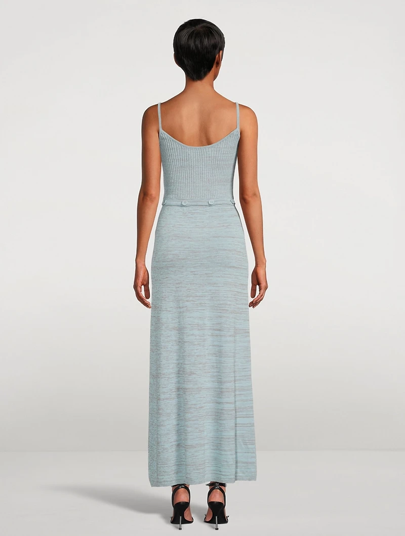 Ruched Disconnect Knit Cami Dress
