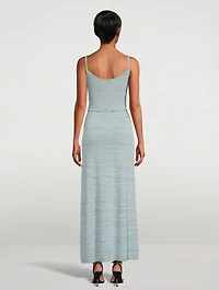 Ruched Disconnect Knit Cami Dress