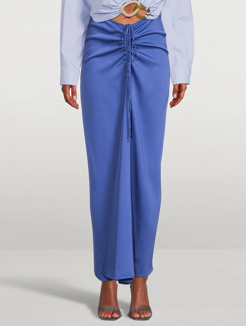 Ruched Maxi Skirt