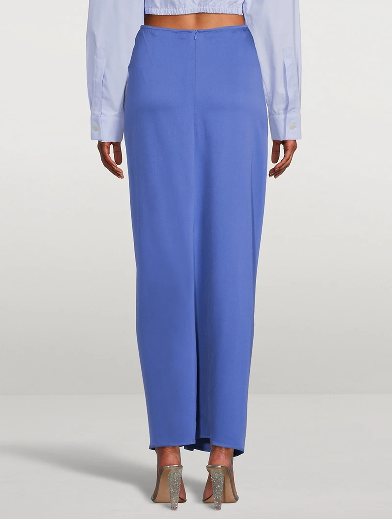 Ruched Maxi Skirt