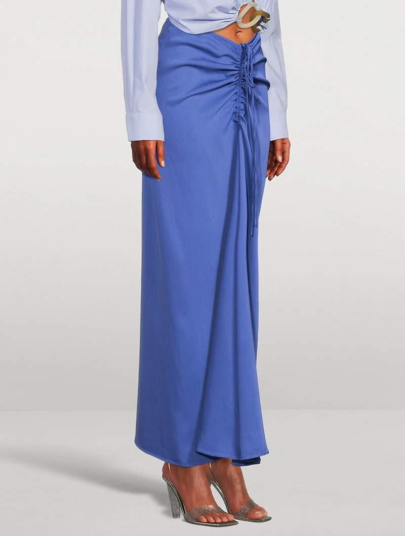 Ruched Maxi Skirt