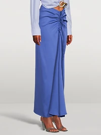 Ruched Maxi Skirt