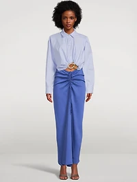 Ruched Maxi Skirt