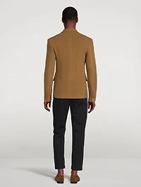 Wool-Blend Double-Breasted Jacket