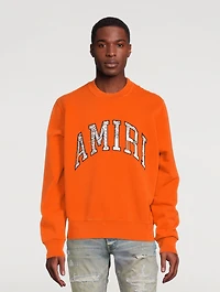 Cotton Sweatshirt With Bandana Applique