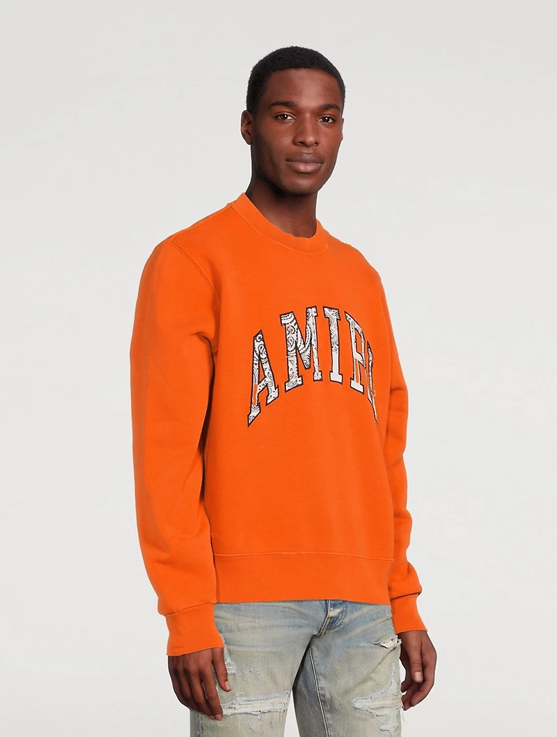 Cotton Sweatshirt With Bandana Applique