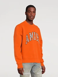 Cotton Sweatshirt With Bandana Applique
