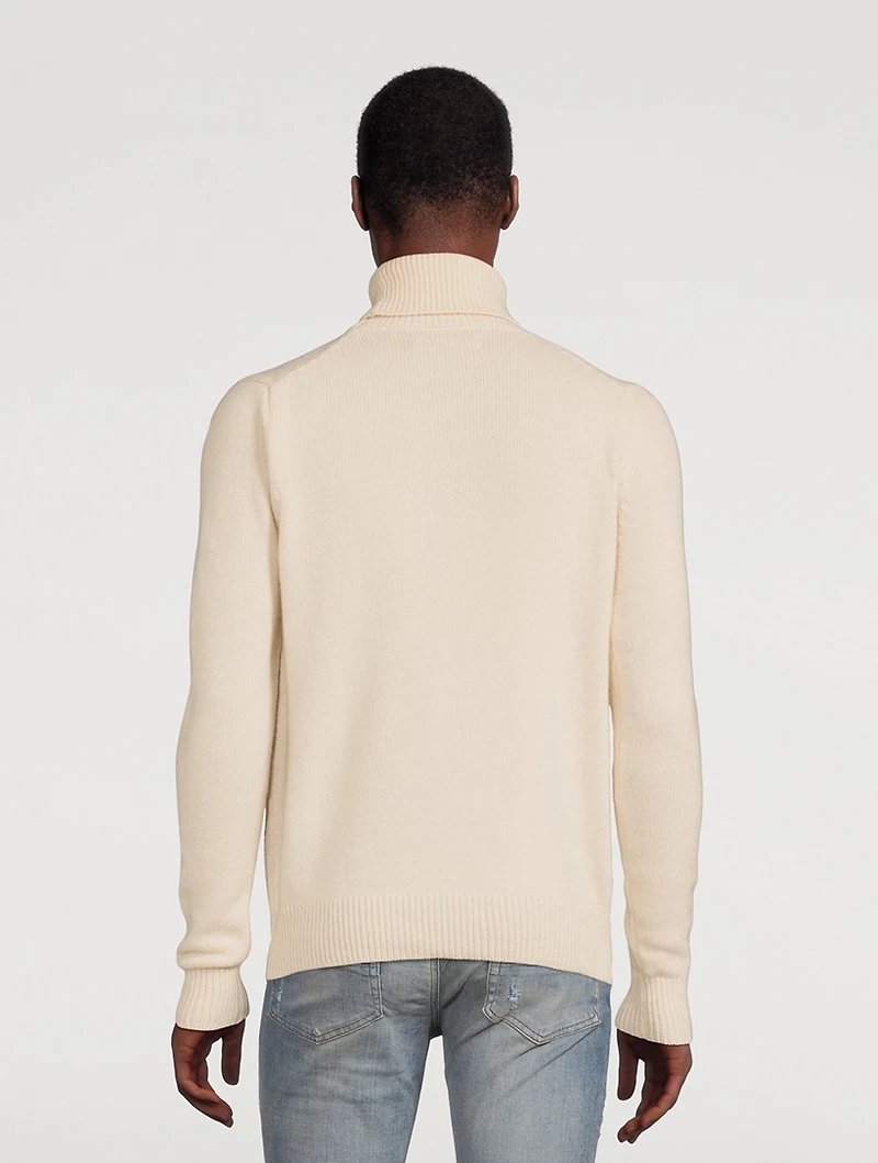 Cashmere Funnel-Neck Sweater