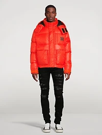 Down Puffer Jacket With Back Logo