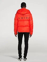 Down Puffer Jacket With Back Logo