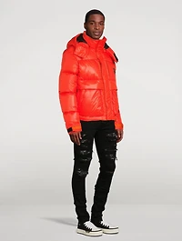Down Puffer Jacket With Back Logo