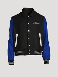 Bones Wool-Blend Varsity Jacket