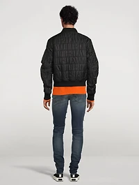 Quilted Logo Bomber Jacket