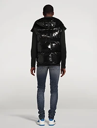 Down Puffer Vest With Back Logo