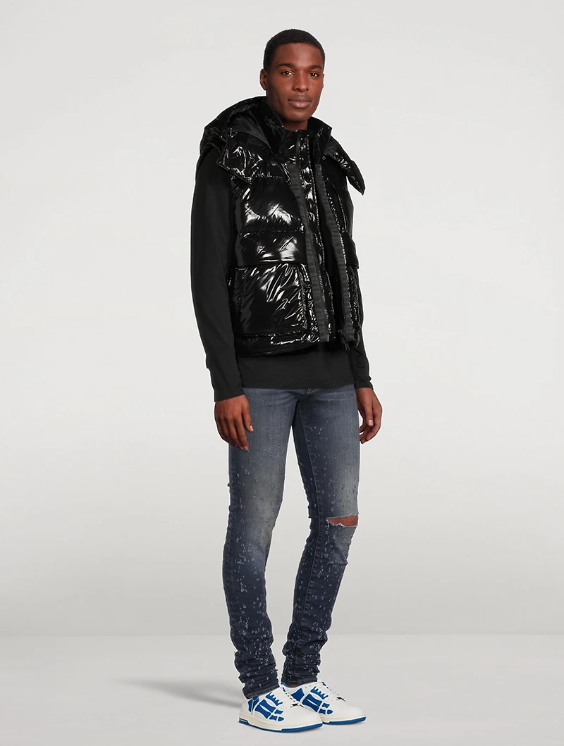 Down Puffer Vest With Back Logo