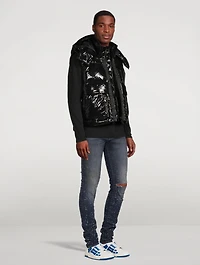 Down Puffer Vest With Back Logo