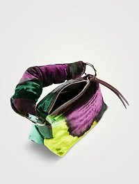 Puffy Velvet Shoulder Bag In Tie-Dye Print