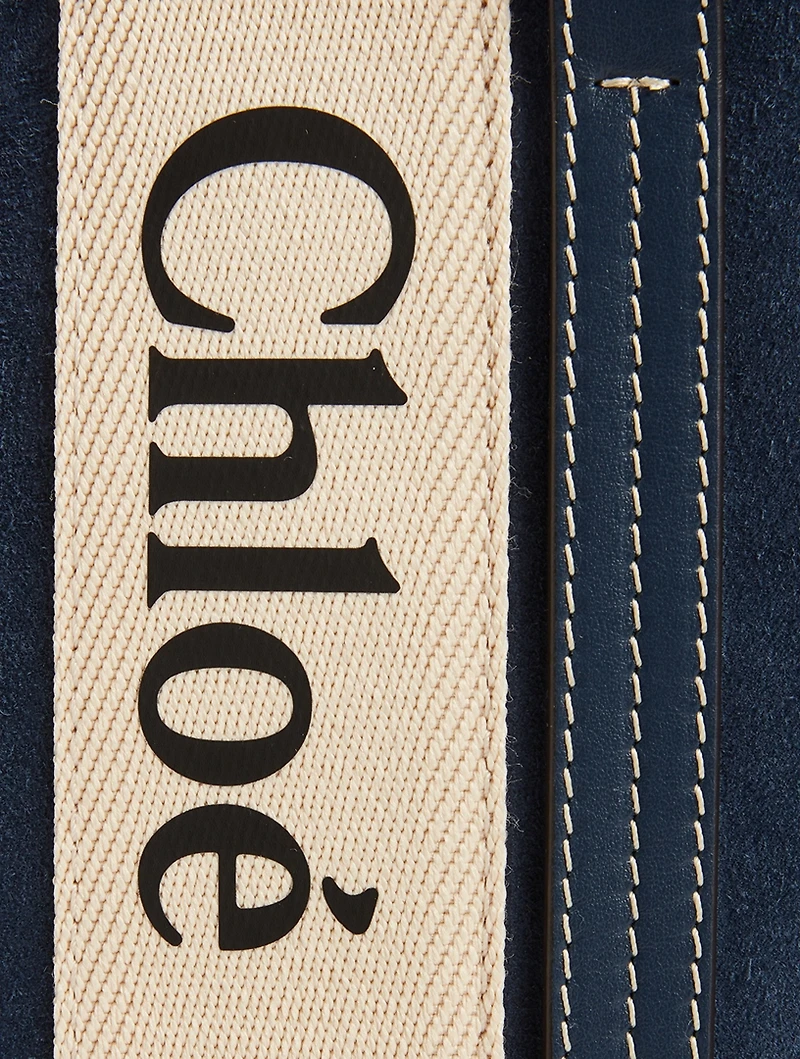 Medium Woody Suede Tote Bag