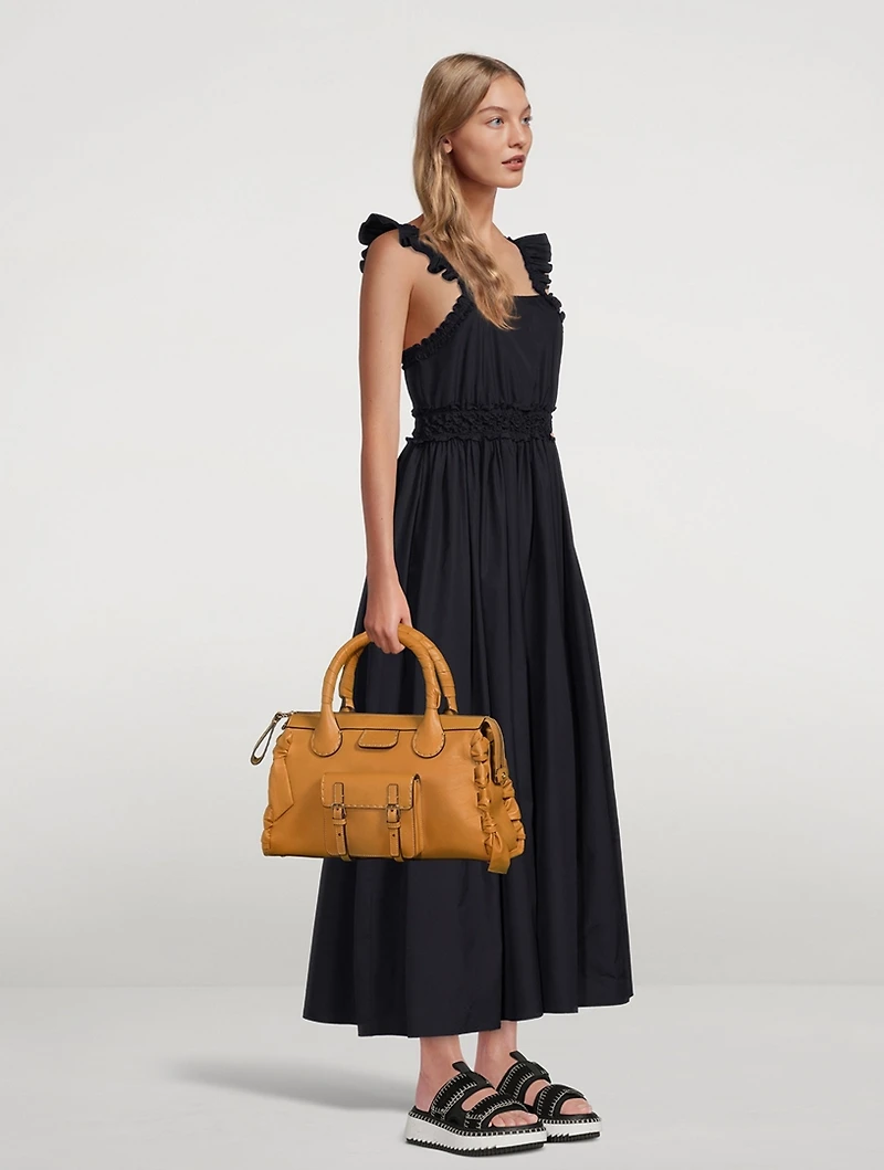 Large Edith Leather Satchel