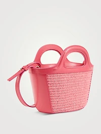 Micro Tropicalia Raffia And Leather Tote Bag