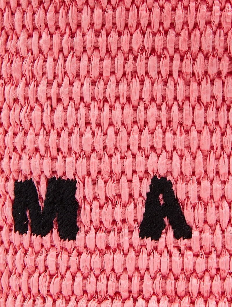 Micro Tropicalia Raffia And Leather Tote Bag