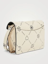 Trunk Leather Bag In Logo Print